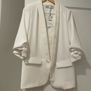 Zara Women's White Blazer Jacket